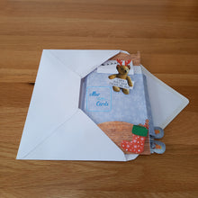 Load image into Gallery viewer, Christmas Monster under the bed pop up box card
