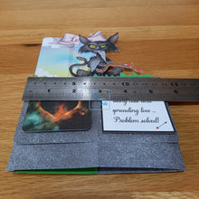 Load image into Gallery viewer, Funny, bad taste anti Valentine&#39;s cat &amp; cupid pop up box card

