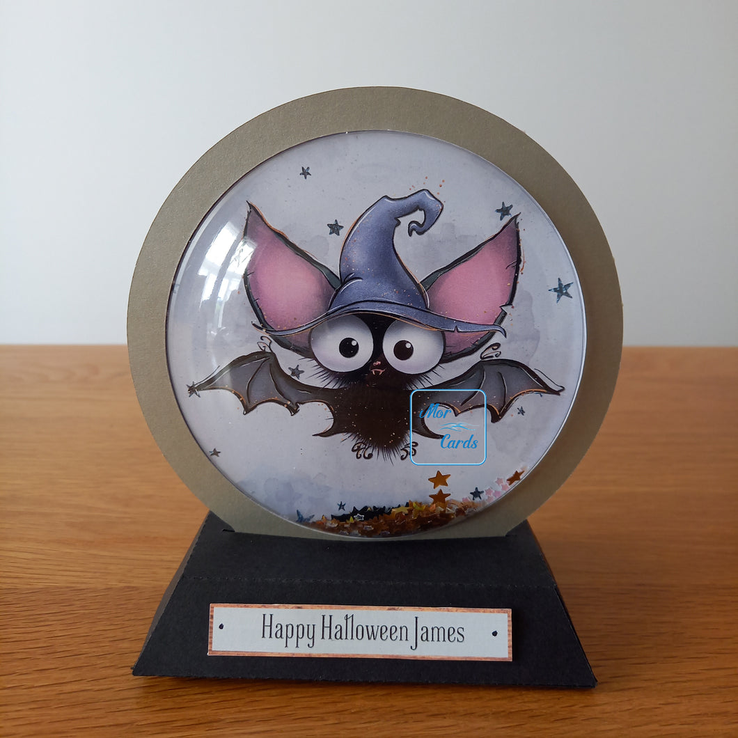 Personalised bat snowglobe