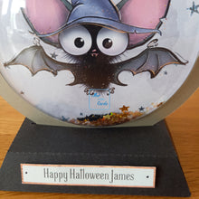 Load image into Gallery viewer, Personalised bat snowglobe
