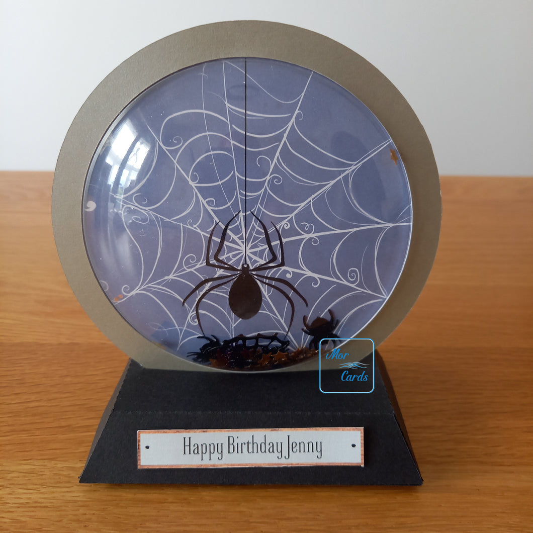 Personalised spider snowglobe