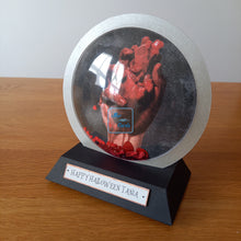 Load image into Gallery viewer, Personalised gory heart snowglobe
