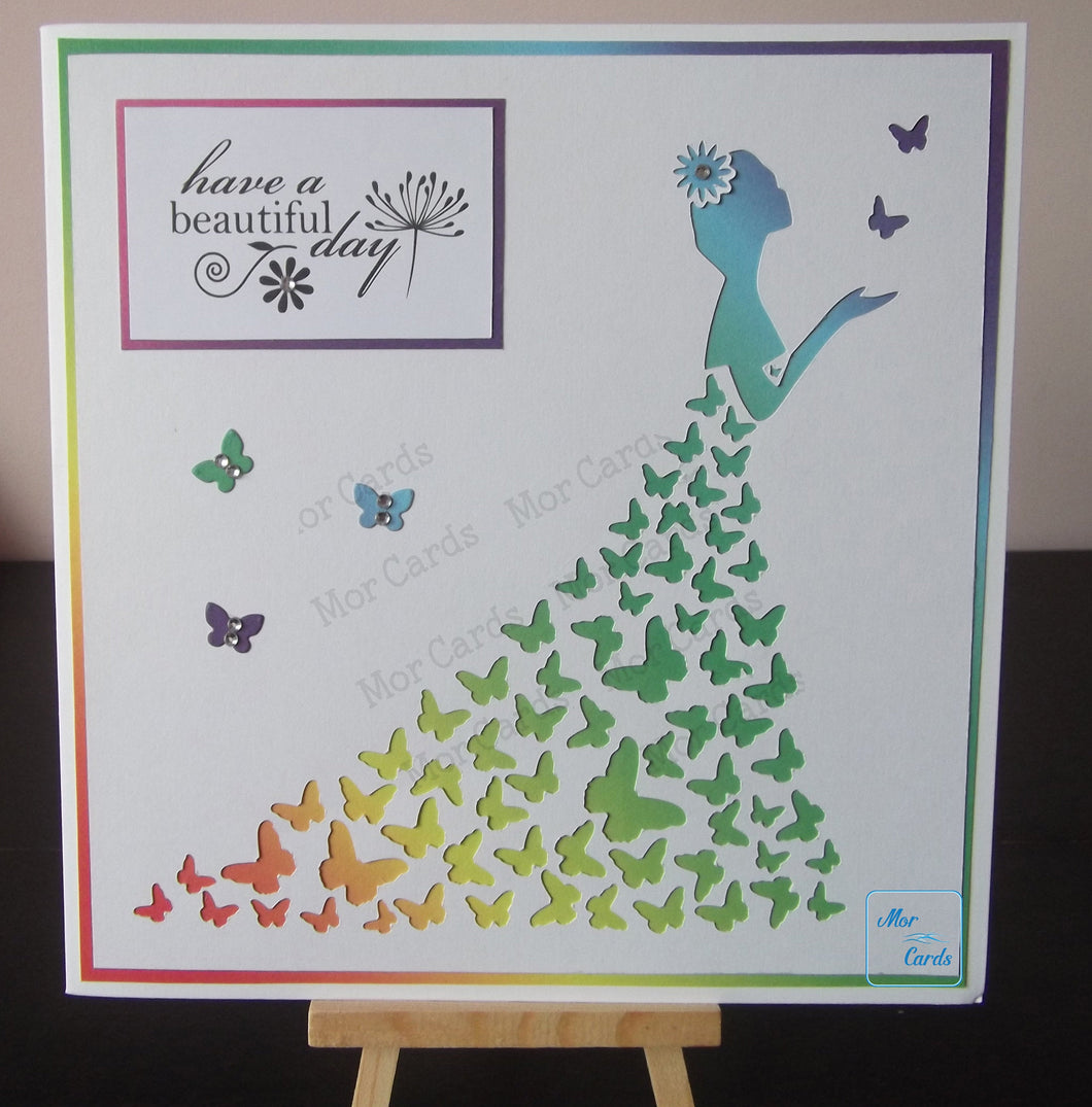 Butterfly dress card