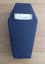 Load image into Gallery viewer, Exploding box card coffin with vampire bat
