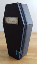 Load image into Gallery viewer, Exploding box card coffin with vampire bat
