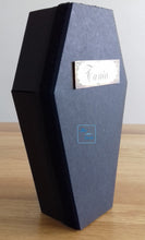 Load image into Gallery viewer, Exploding box card coffin with vampire bat
