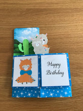 Load image into Gallery viewer, Llama pop up box card
