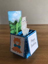 Load image into Gallery viewer, Llama pop up box card
