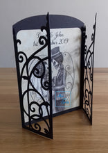 Load image into Gallery viewer, gatefold card with a skeleton wedding couple
