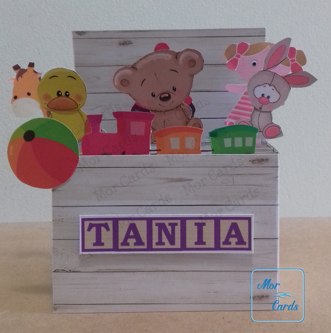 Toy box pop up box card